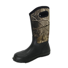 Prining Camo Hunting Cleated Rubber Boots with Handle